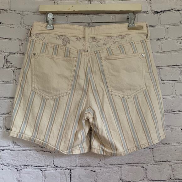 Pilcro Anthropologie Striped Denim Shorts Size 28 Slim Boyfriend Fit - Picture 6 of 9